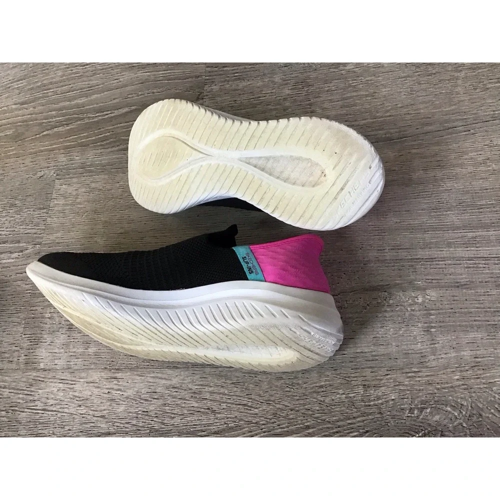 Skechers Kids 5 Ultra Flex 3.0 Fresh Time Slip On Memory Foam Trainers Sneakers
